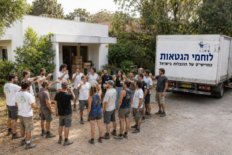 הרמת כוסית אחרי מעבר דירה